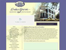 Tablet Screenshot of cedargroveinn.com